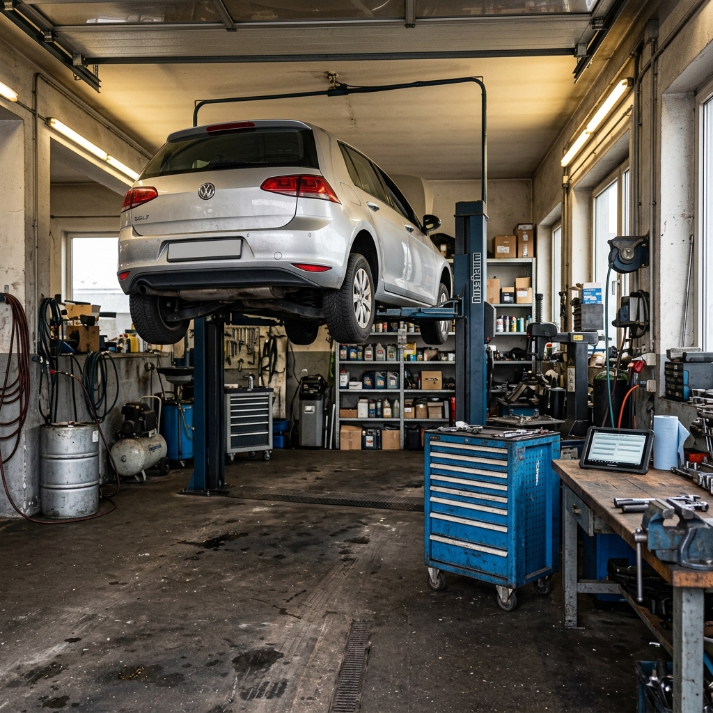 Cleane, hochmoderne KFZ Werkstatt